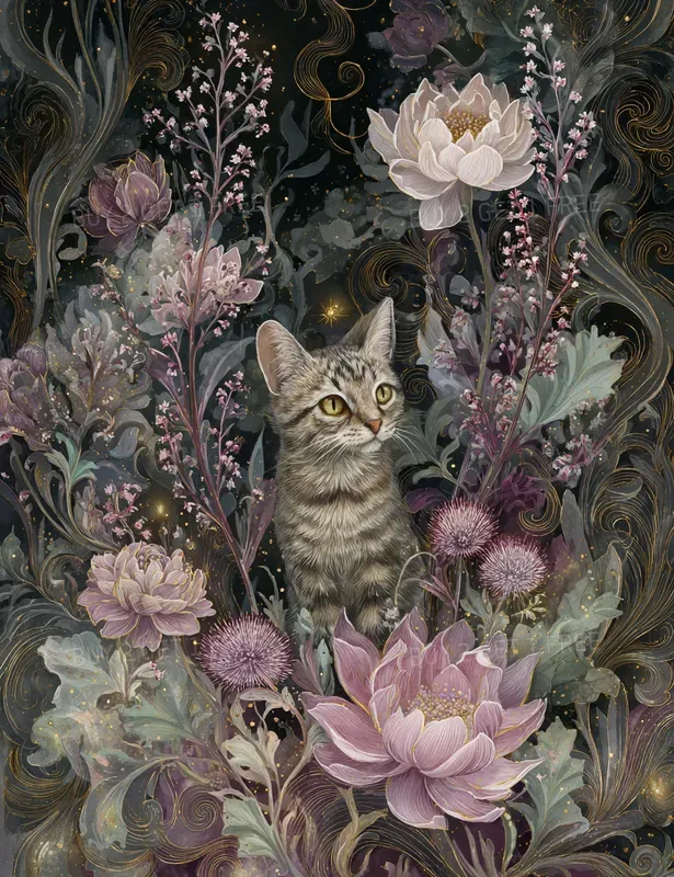 Enchanted Rococo Botanical Animals