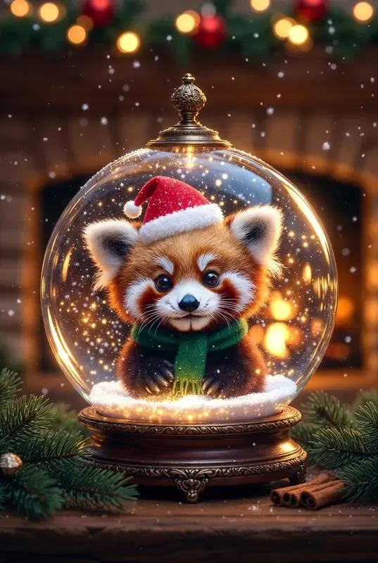 Cute Baby Animal Christmas Snow Globes