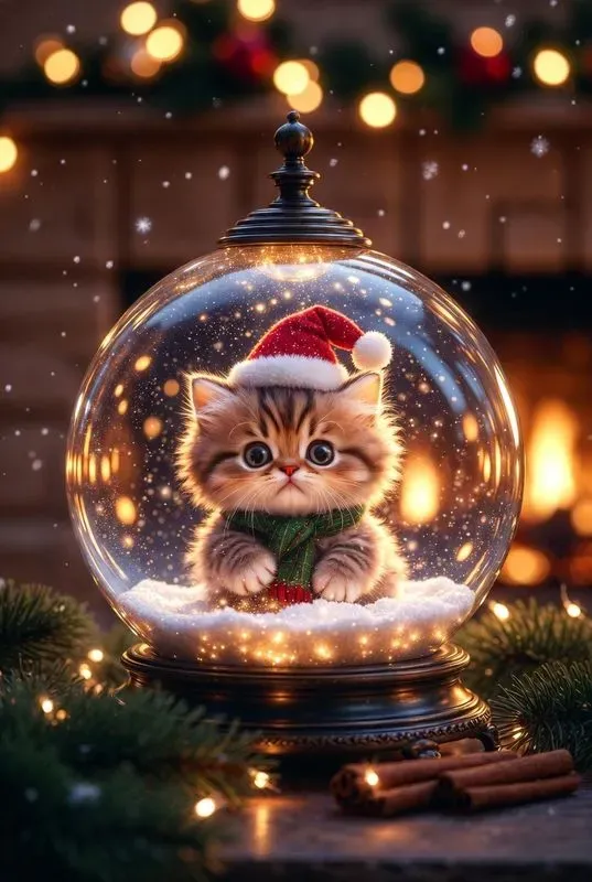 Cute Baby Animal Christmas Snow Globes