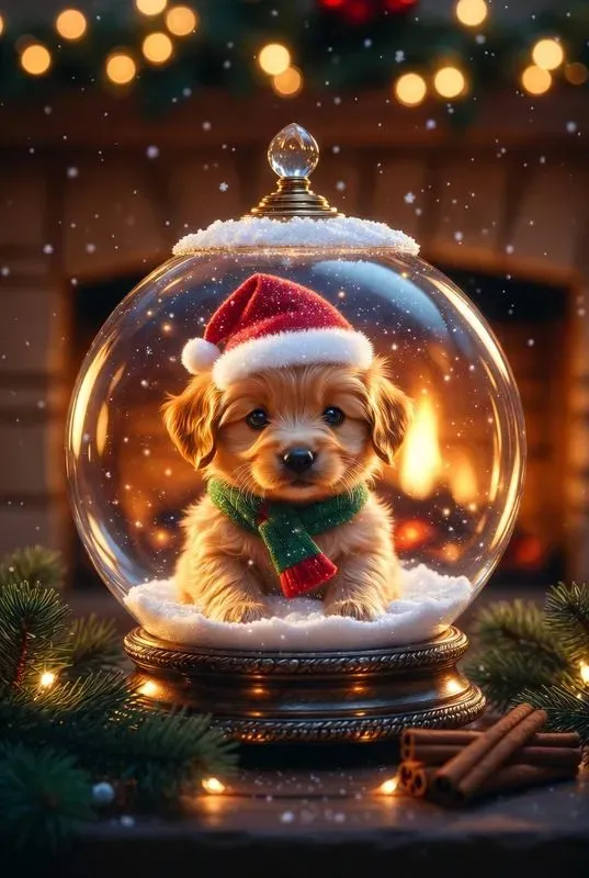 Cute Baby Animal Christmas Snow Globes