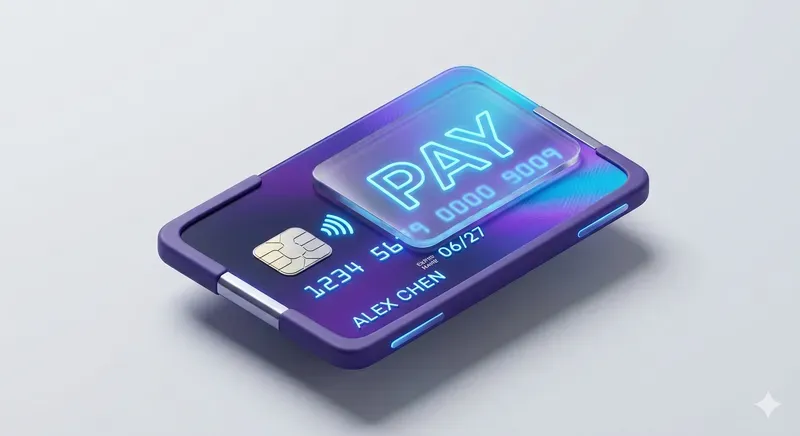3D Tech UI Icons With Text Isolated