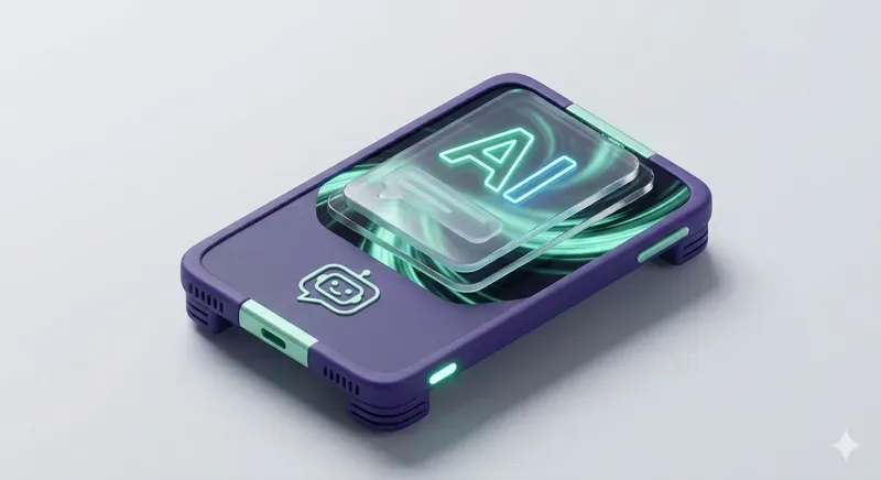3D Tech UI Icons With Text Isolated