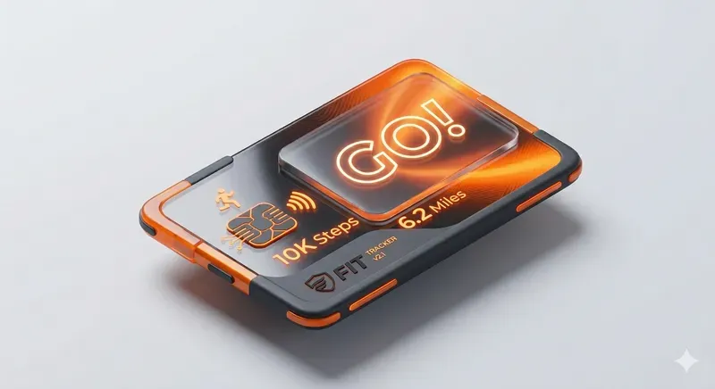 3D Tech UI Icons With Text Isolated