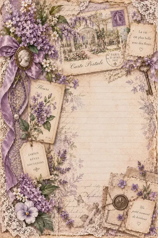 Romantic Junk Journal Page Generator