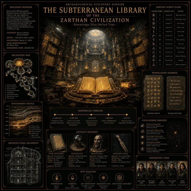 Dark Library Infographic Posters