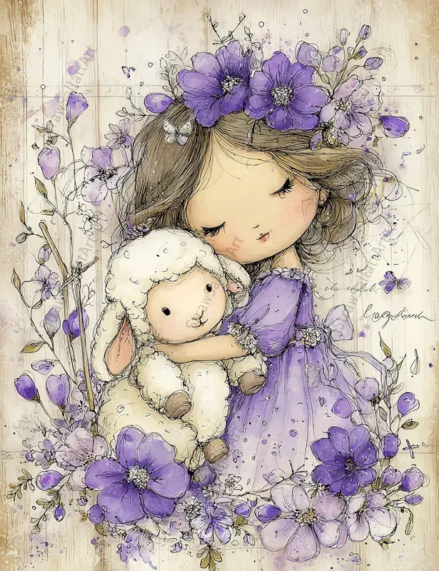 French Cottage Violet Junk Journal Kits