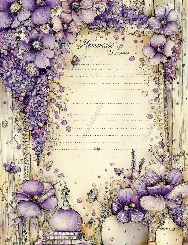 French Cottage Violet Junk Journal Kits