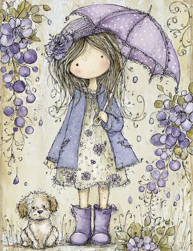 French Cottage Violet Junk Journal Kits