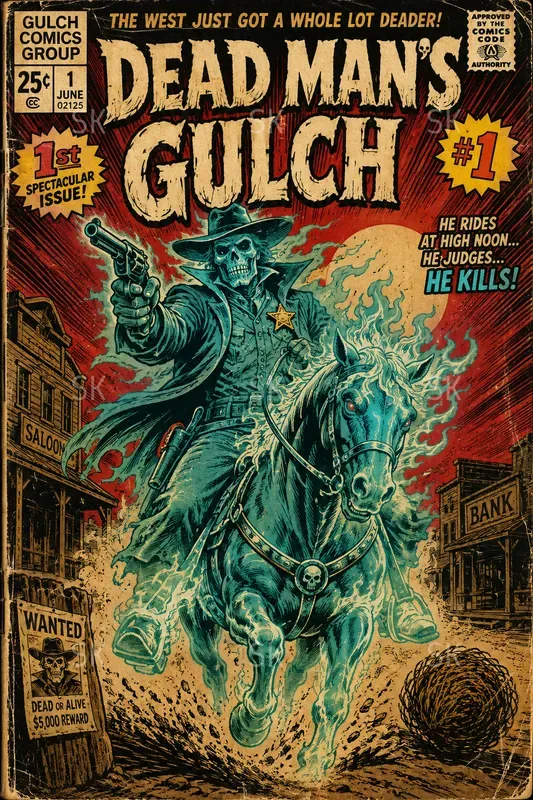 Cinematic Vintage Comic Book Covers