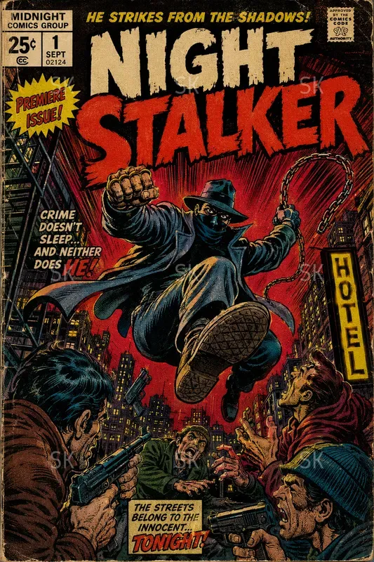 Cinematic Vintage Comic Book Covers