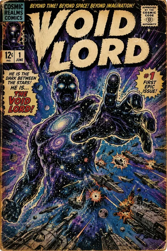 Cinematic Vintage Comic Book Covers