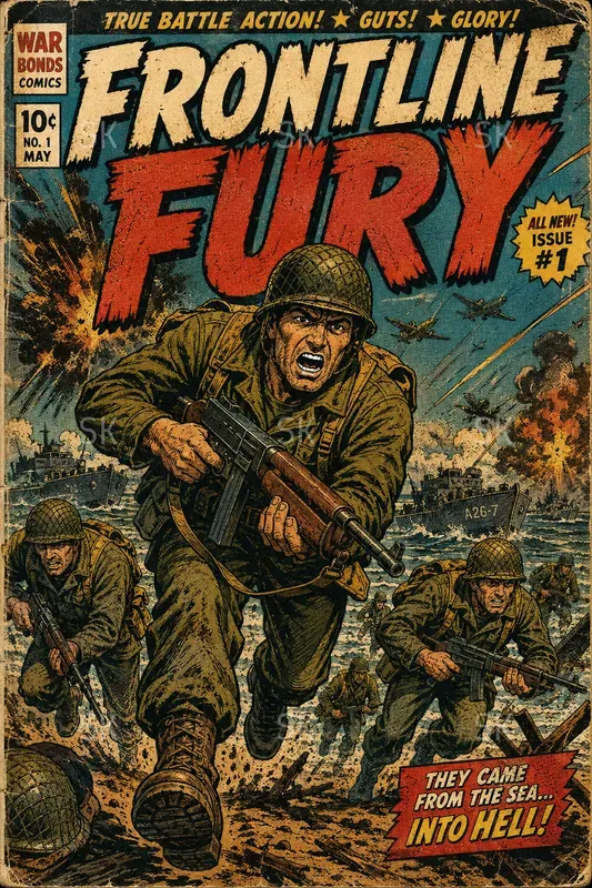 Cinematic Vintage Comic Book Covers