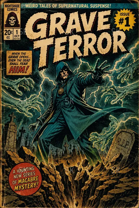 Cinematic Vintage Comic Book Covers