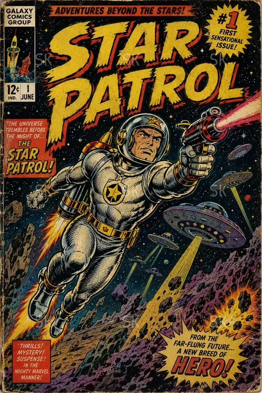 Cinematic Vintage Comic Book Covers