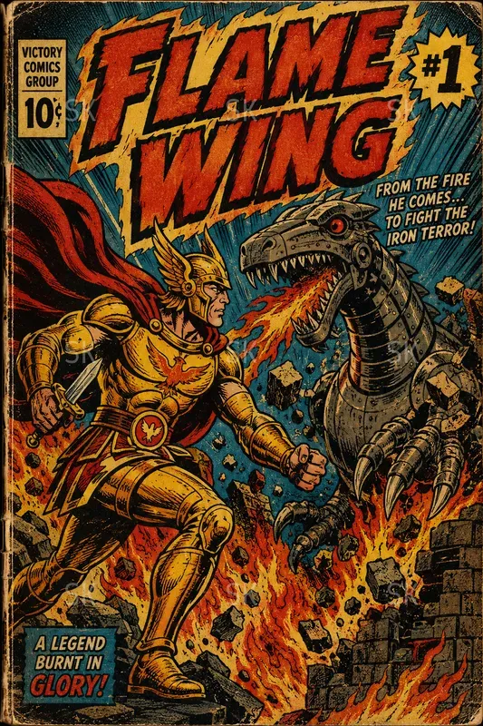 Cinematic Vintage Comic Book Covers