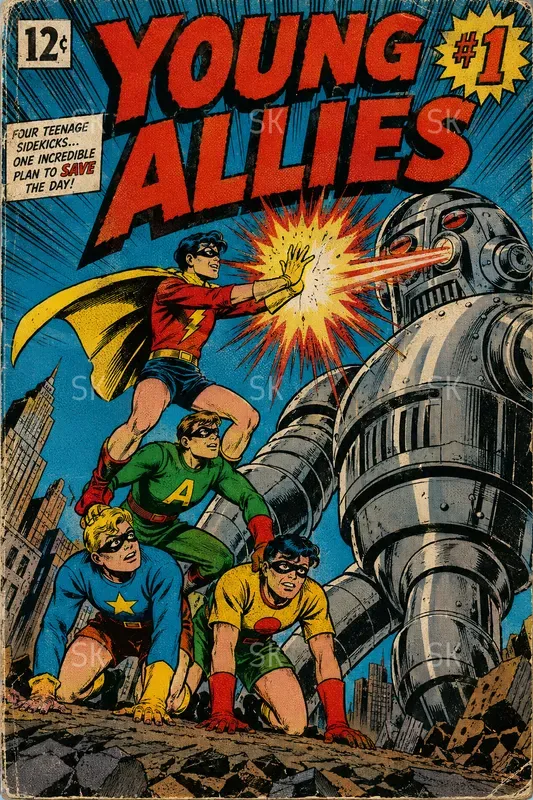 Cinematic Vintage Comic Book Covers