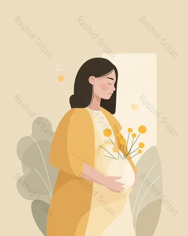 Minimalist Mothers Day Vector Art