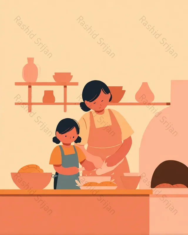 Minimalist Mothers Day Vector Art