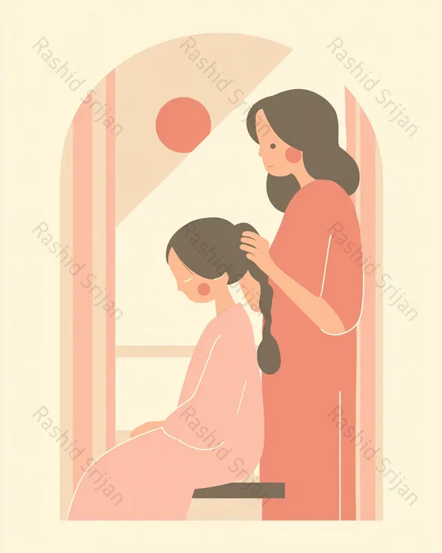 Minimalist Mothers Day Vector Art