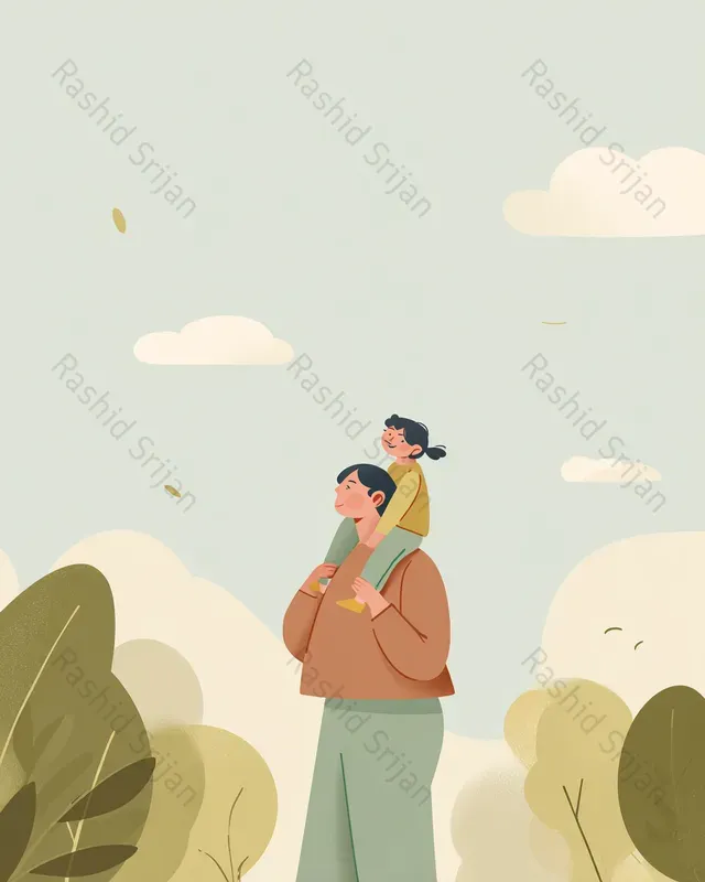 Minimalist Mothers Day Vector Art