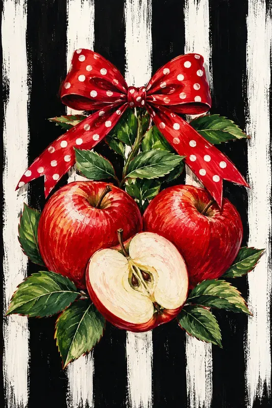 Distressed Stripe Fruit Sublimation Art