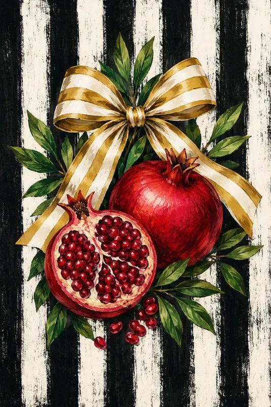 Distressed Stripe Fruit Sublimation Art
