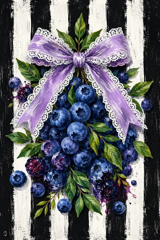 Distressed Stripe Fruit Sublimation Art