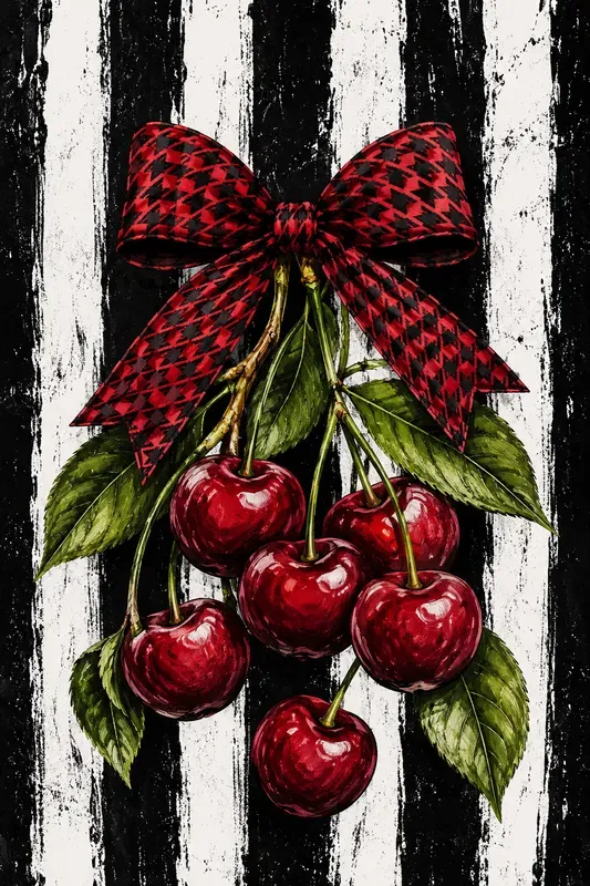 Distressed Stripe Fruit Sublimation Art
