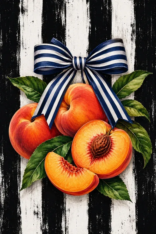 Distressed Stripe Fruit Sublimation Art