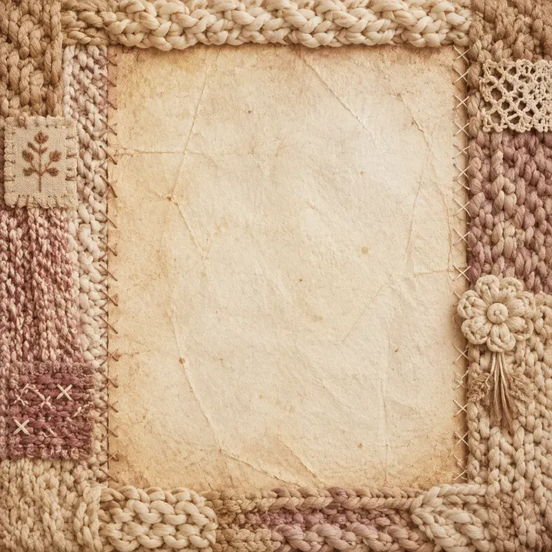 Knitted Texture Junk Journal Pages