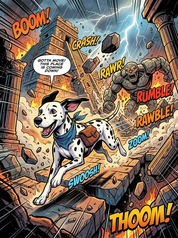 Dynamic Comic Adventure Dogs