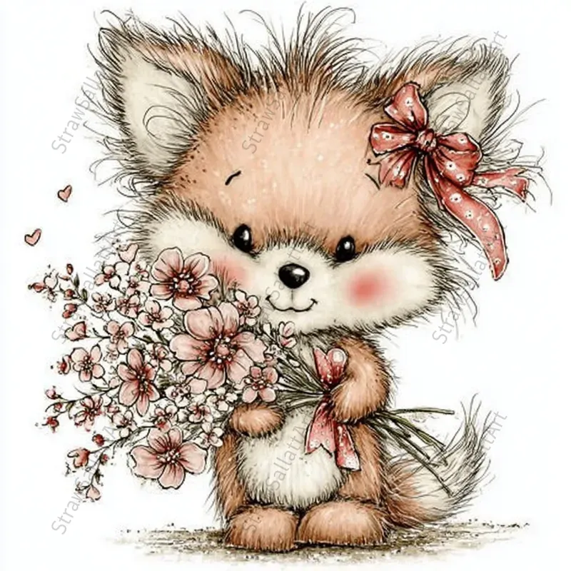 Love Animals Valentine Teddy Clipart Sets