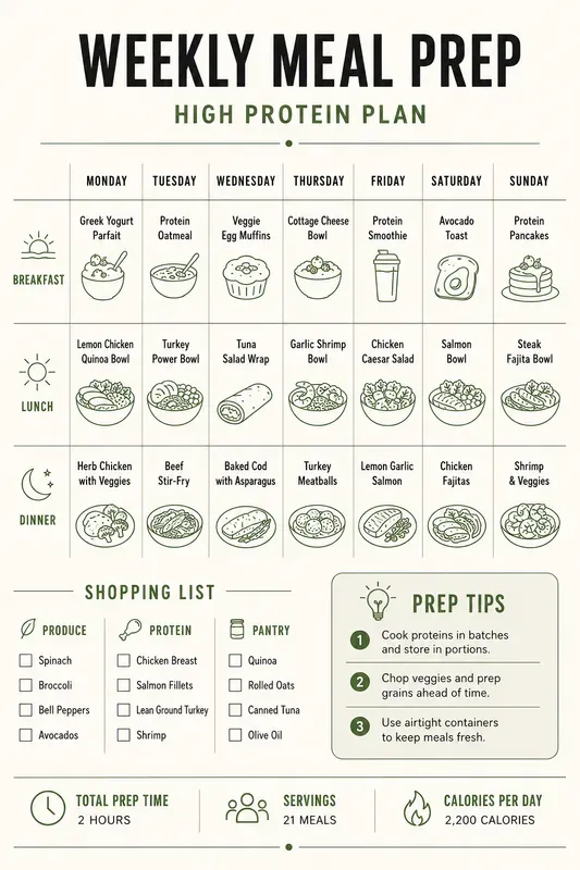 Weekly Meal Prep Planner Generator