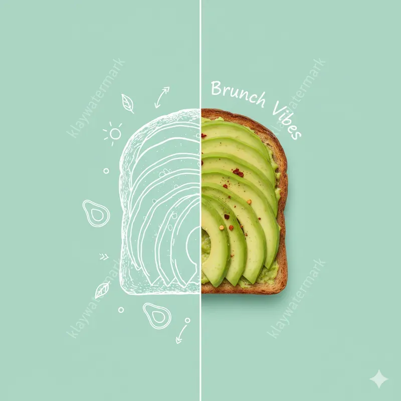 Split Food Doodle Ad Posters