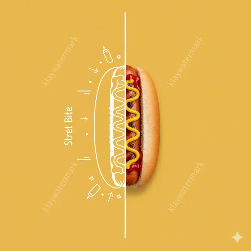 Split Food Doodle Ad Posters