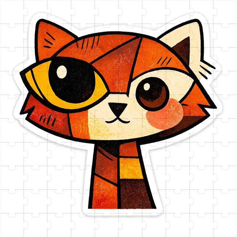 Cute Cubist Vector Sticker Makers