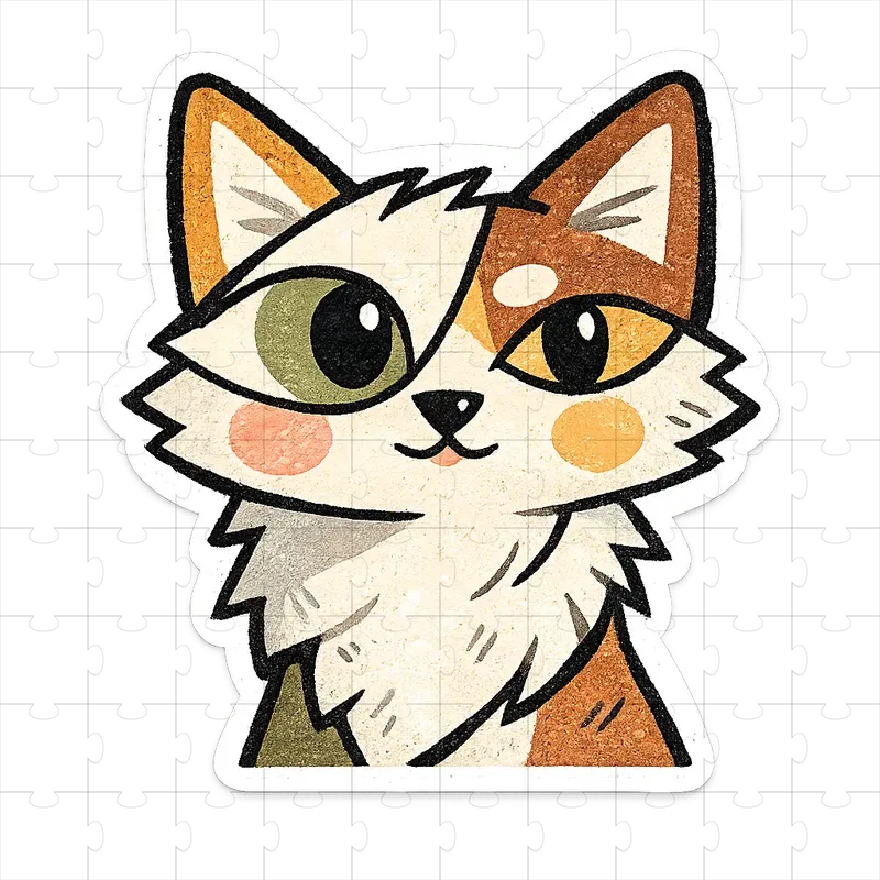 Cute Cubist Vector Sticker Makers