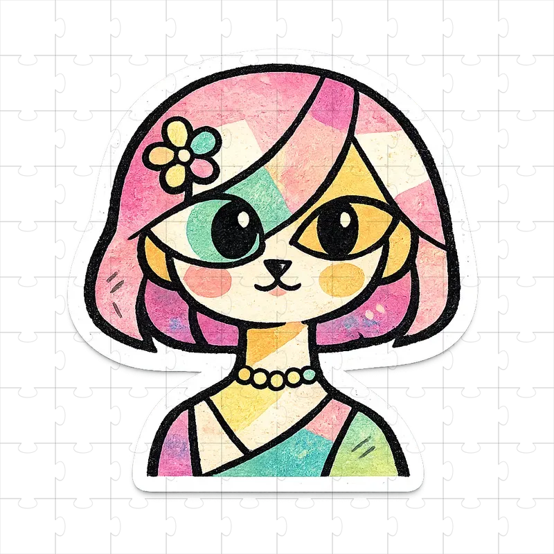 Cute Cubist Vector Sticker Makers