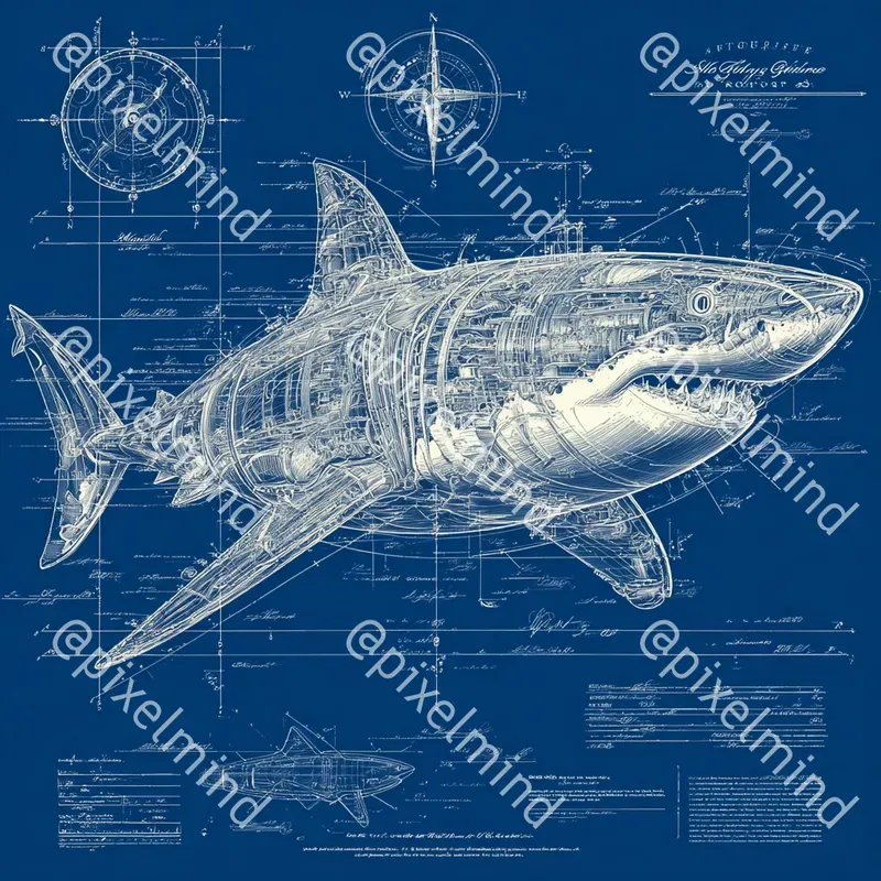 Blueprint Nature Tshirt Print Art Packs