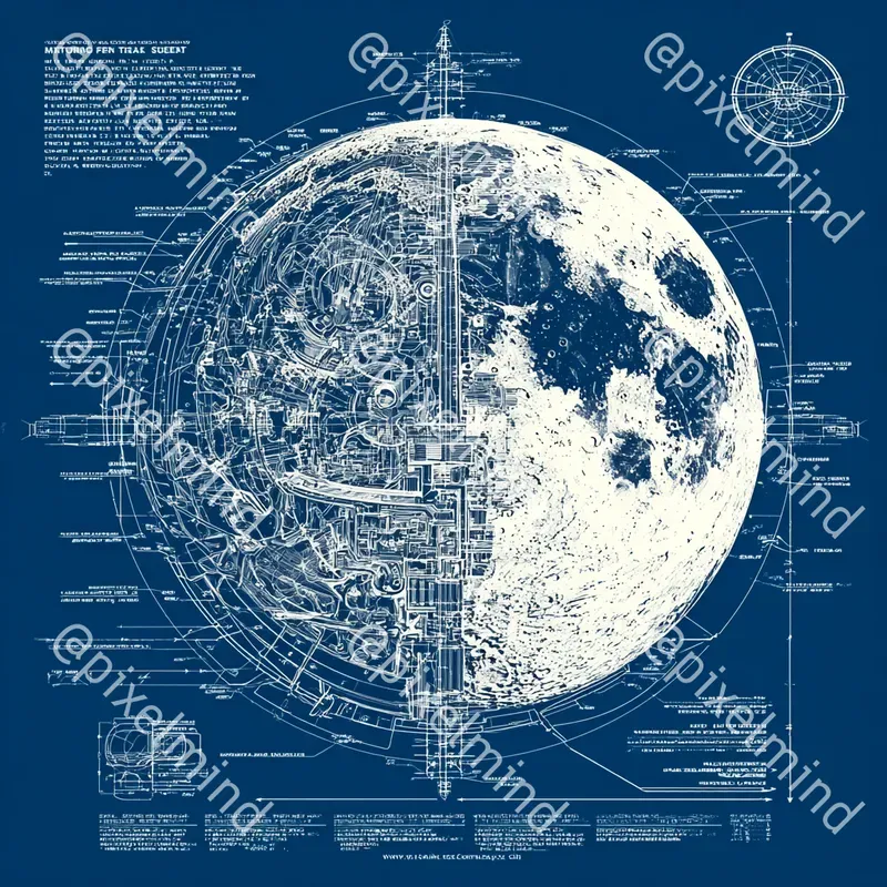 Blueprint Nature Tshirt Print Art Packs