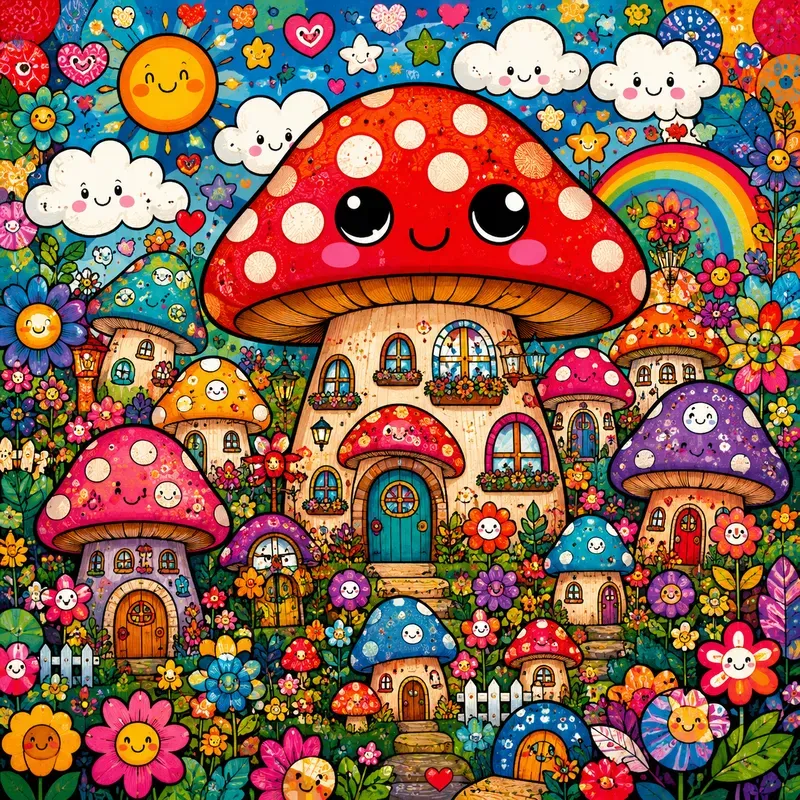 Whimsical Rainbow Pop Dreams