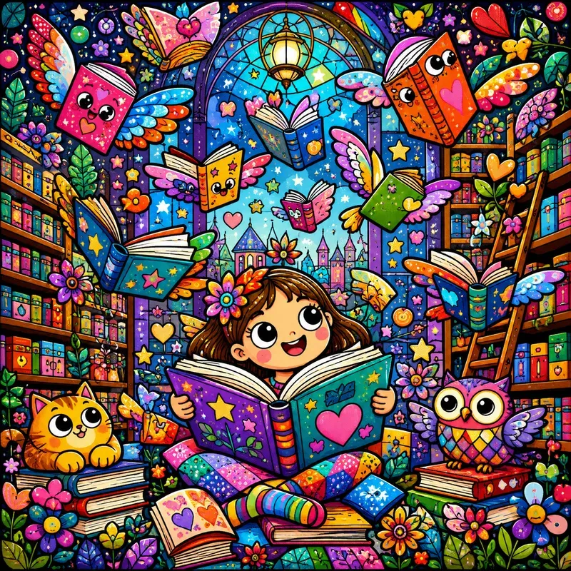 Whimsical Rainbow Pop Dreams