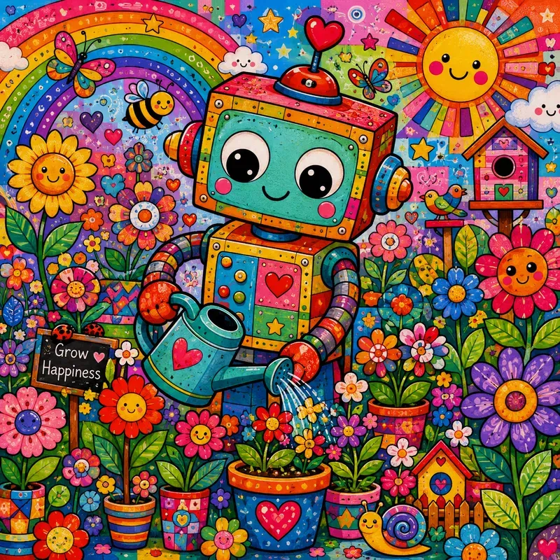 Whimsical Rainbow Pop Dreams