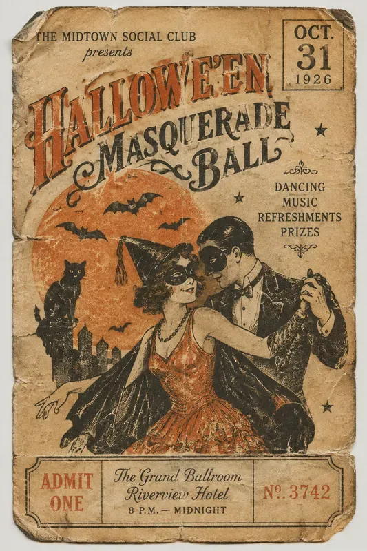 Halloween Invitation Journal Ephemera
