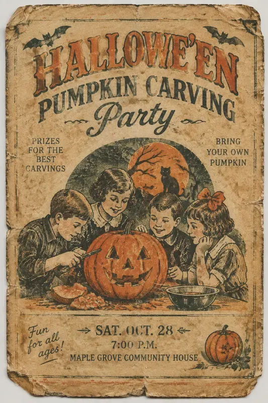 Halloween Invitation Journal Ephemera