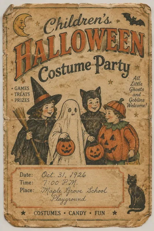 Halloween Invitation Journal Ephemera