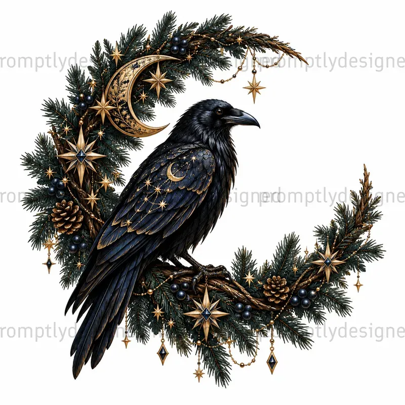 Gothic Christmas Tee Clip Art Designs