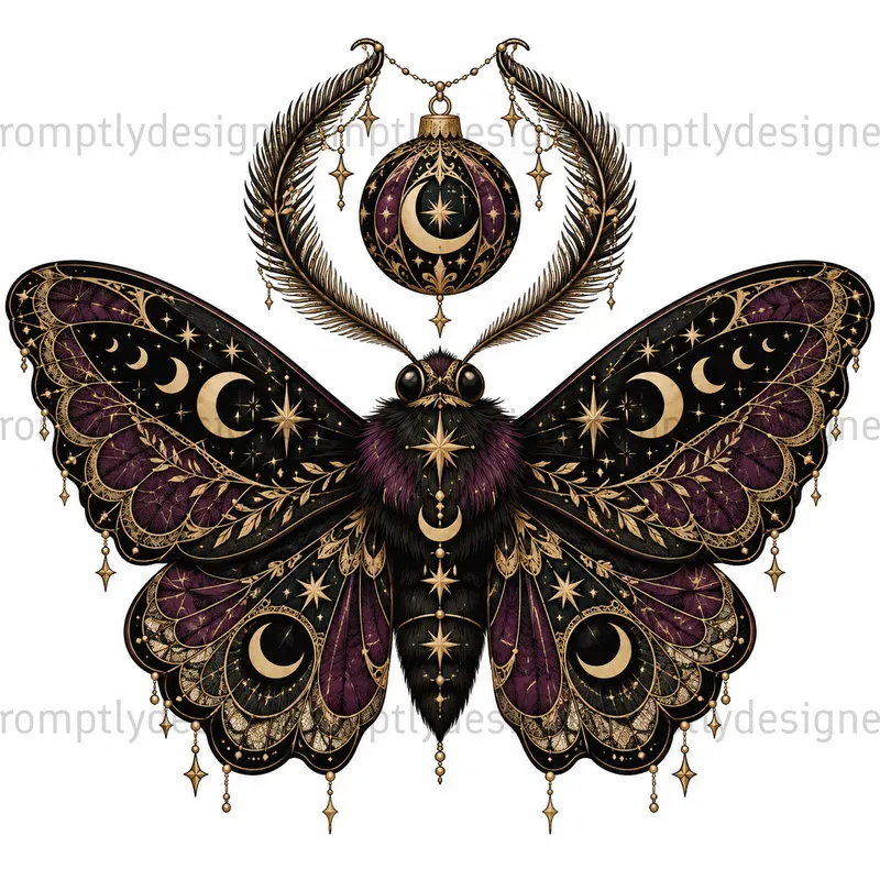 Gothic Christmas Tee Clip Art Designs