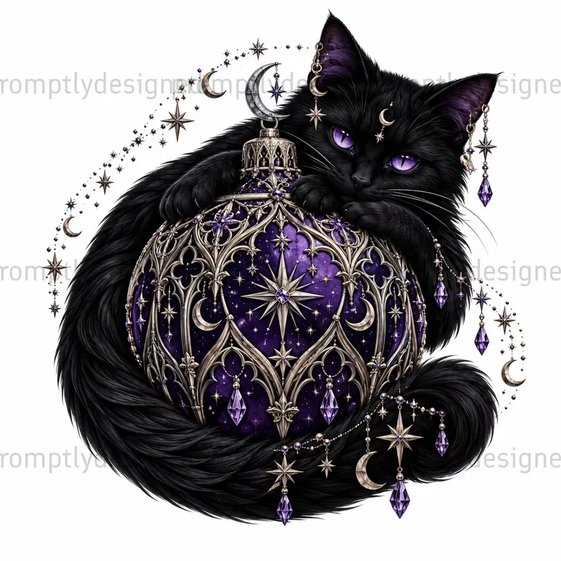 Gothic Christmas Tee Clip Art Designs