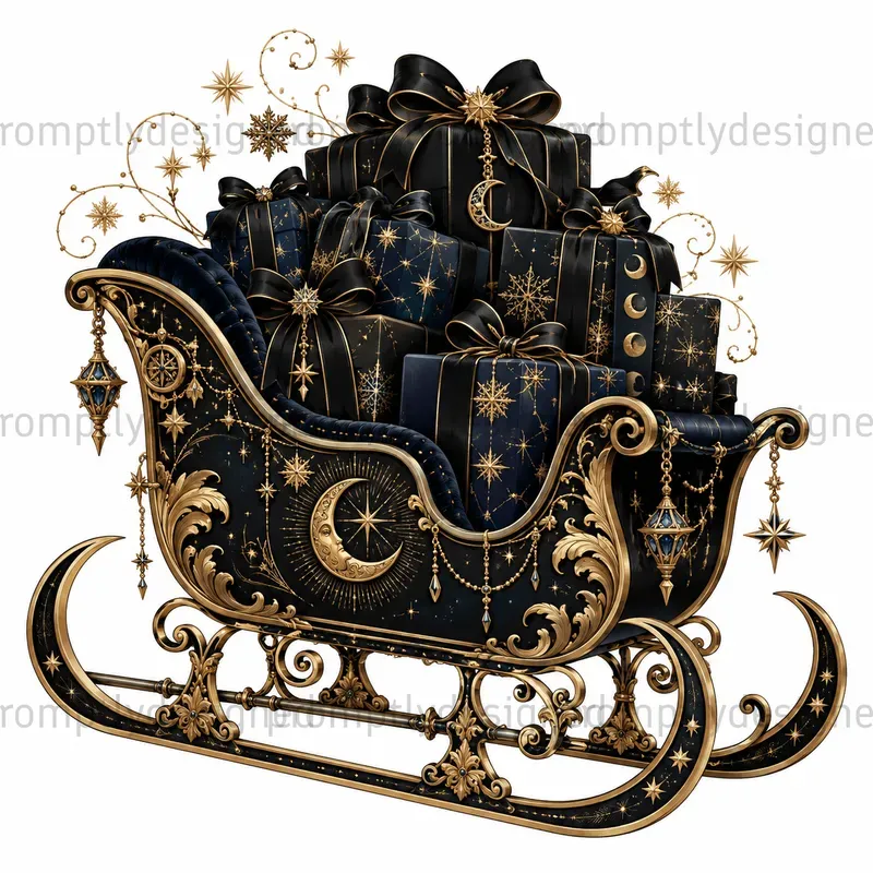Gothic Christmas Tee Clip Art Designs